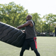Mike Colter as Luke Cage and a feat of strength